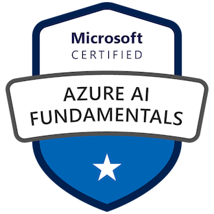 Badge Microsoft Certified: Azure AI Fundamentals